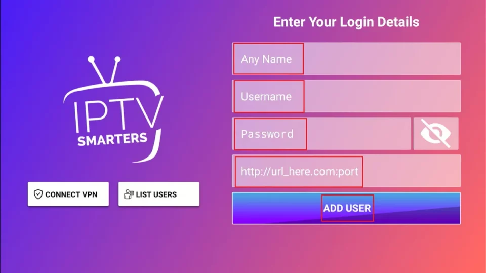 Enter Login Info