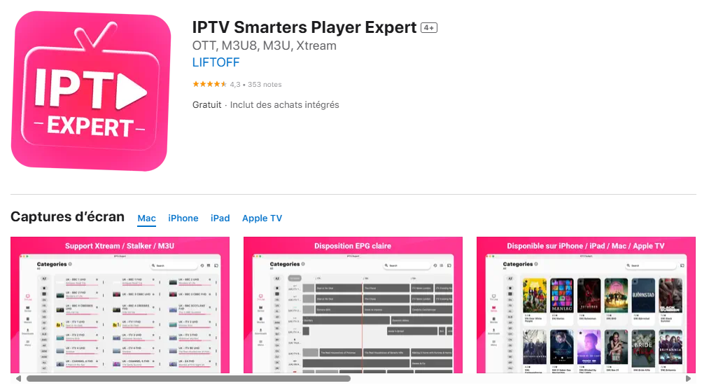 Expert IPTV in Playstore - اضغط للتكبير